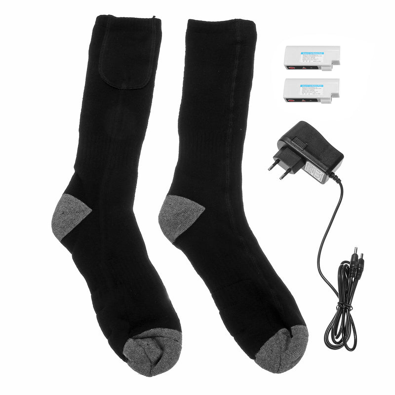 Cotton Electric Rechargeable Battery Heated Socks Winter Cycling Ski Warmer Feet Socks