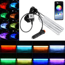 DC12V 4 in 1 RGB Smart APP bluetooth Control Car Interior Atmosphere Footwell LED Strip Light