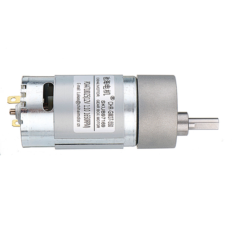 Chihai GM37-550 12V 330/550/1650rpm Reduction Gear Carbon Brush High Torque DC Geared Motor