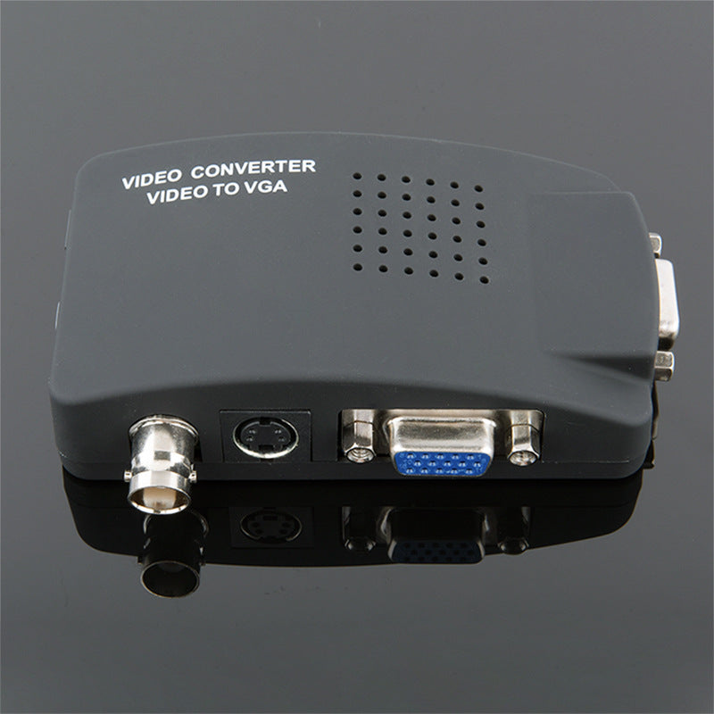 BNC to VGA Video Converter Composite S-video Input to PC VGA Out Adapter Digital Switcher Box For PC MAC TV Camera DVD DVR