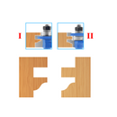 Drillpro 3Pcs 1/2 Inch Shank  Style and Rail Assemble Ogee Rasied Panel Router Bit Tennon Tongue and Groove Bits Woodworking Cabinet Door Bits