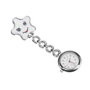 Women Cartoon Sea Star Shape Smiley Face Nurse Watch Colorful Pocket Watch