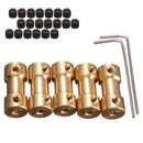 5pcs 9mm Brass Coupling Coupler with Spanner and Screw