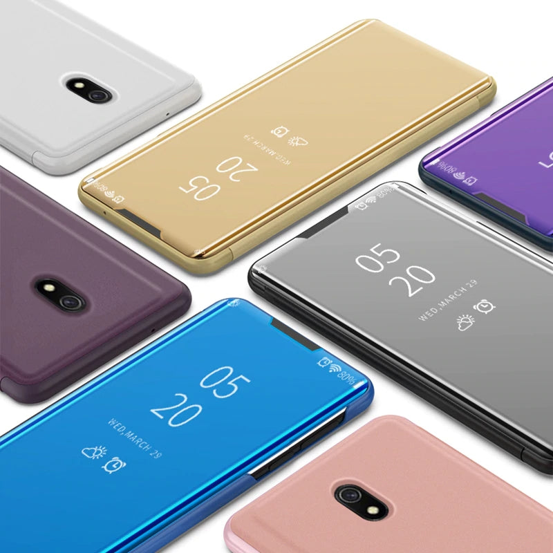 Bakeey Xiaomi Redmi 8A Plating Mirror Window Shockproof Flip Full Cover Protective Case