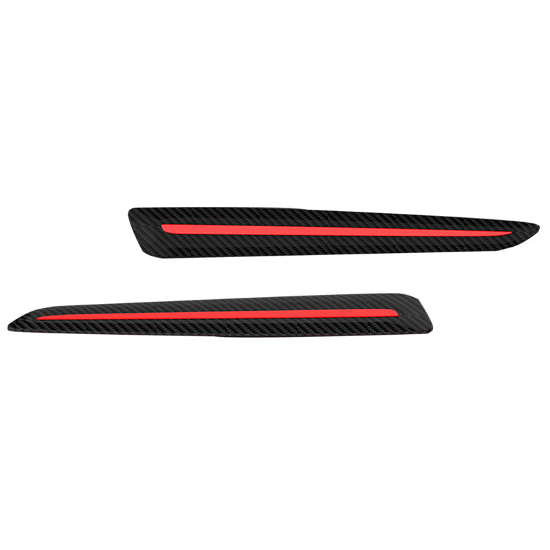 Carbon Fiber Look Car Front Rear Bumper Protector Strip Anti-Scratch Guard Strip Decoration