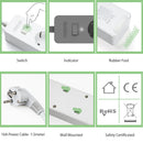 NTONPOWER Smart Power Strip Socket with Surge Protection EU Plug with Switch Power Outlet Extension