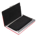 Leather Business Credit ID Name Card Holder Plaid Pattern Metal Frame Case Card Box For Office Supplies