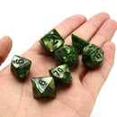 7 Piece Polyhedral Dice Set Multisided Dice With Dice Bag RPG Role Playing Games Dices Green