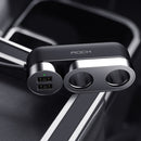 Rock 12V-24V 4.8A Car Cigarette Lighter Socket Splitter Dual USB Car Charger for Mobile Phone