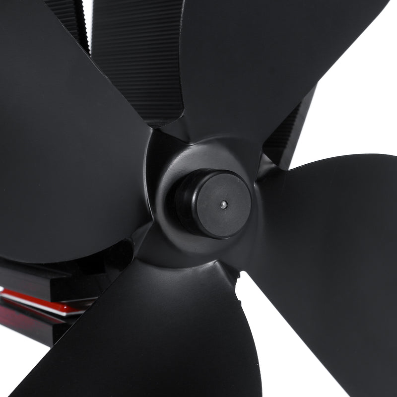 1100rpm Heat Powered Stove Fan Low Noise Wood Log Burner Fireplace Eco Friendly Fan No Battery No Electricity