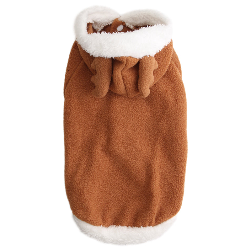 Pet Dog Puppy Christmas Lovely Deer Sweater Hoodie Jumpsuit Coat Clothes Outwear Coats