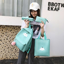 4 Pcs/Set Nylon Backpack Shoulder Bag Crossbody Bag Pencil Case Fashion Travel Laptop Bag Leisure Backpacks For Teenage Girls Cloud Print School Bag