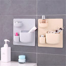 Kitchen Wall-Mounted Storage Rack Sundries Storage Holder Adhesive Stickers Fixed Bathroom Organizer