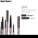 Music Flower Double Head Waterproof Eyebrow Pen Eye Brow Enhancers Makeup Tools