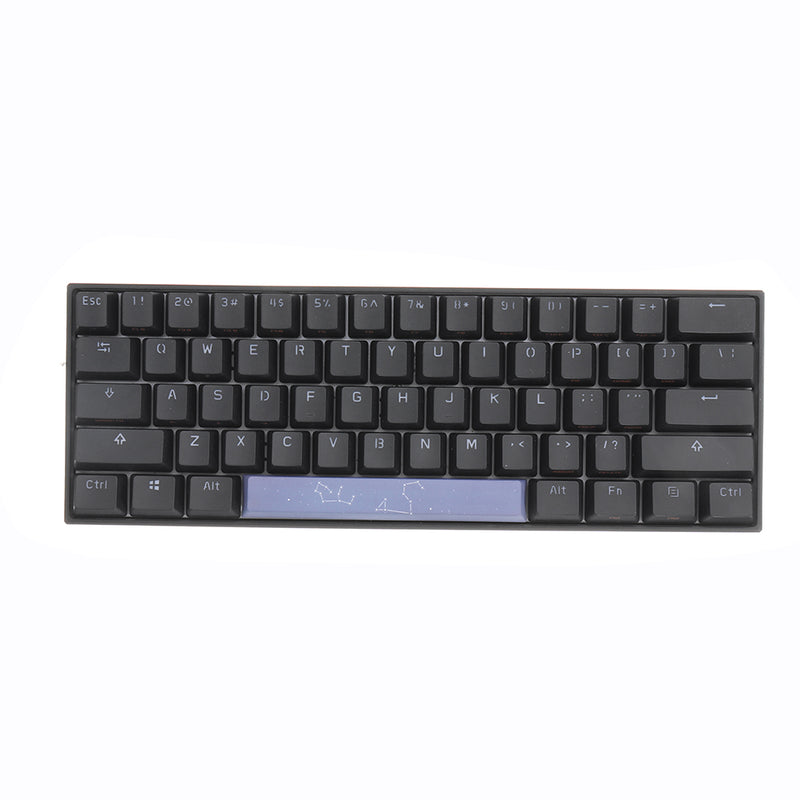 Five-sided Dyesub PBT Dark Night Star Space Bar 6.25u Novelty Keycap