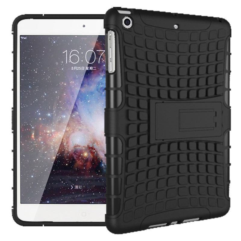 Heavy Duty Anti Skid Bracket Hybrid PC TPU Case For iPad Mini 1/2/3
