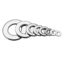 500pcs M2 M2.5 M3 M4 M5 M6 M8 M10 Hardware Stainless Steel Flat Washer Metric Flat Washers Assortment Kit