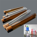 10Pcs Lab Glass Test Tube With Cork Stoppers Laboratory School Educational Supplies 3 Sizes