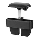 PU Car Seat Crevice Gap Storage Box Organizer Holder with Elbow Support Armrest Cushion Pedal