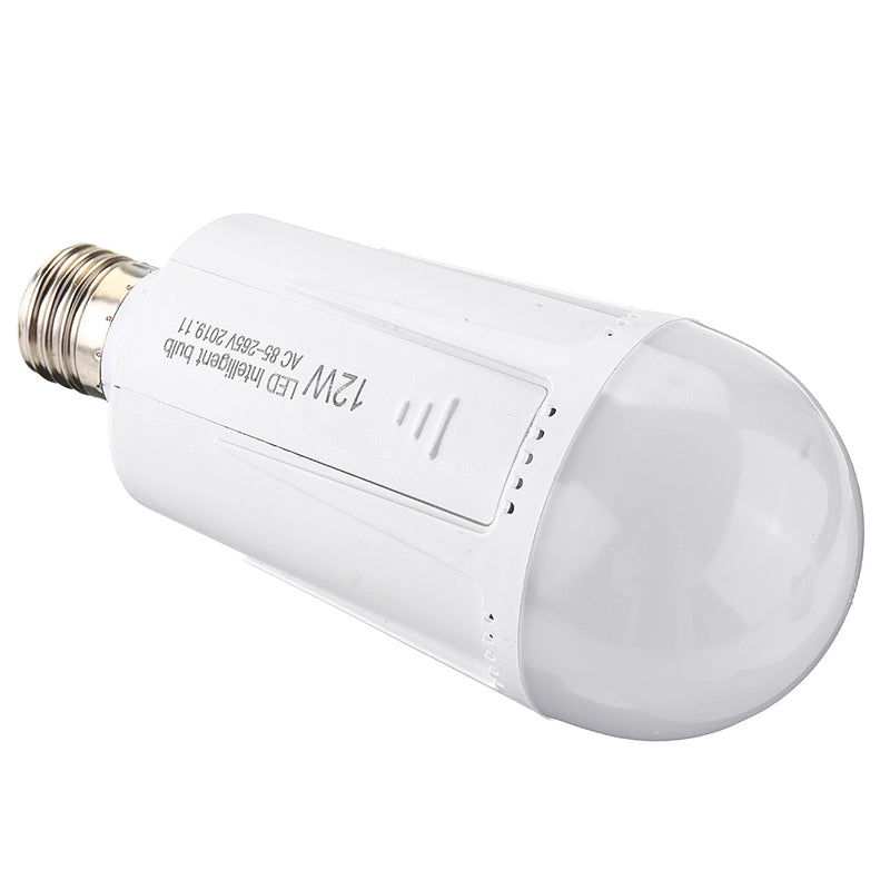 AC85-265V 12W E27 Built-in Battery 1200mAh Constant Current Pure White LED Emergency Light Bulb for Home Use