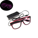 LED Flashing Sunglasses EL Wire Glasses Glow Party Nightculb Festival Eyewear