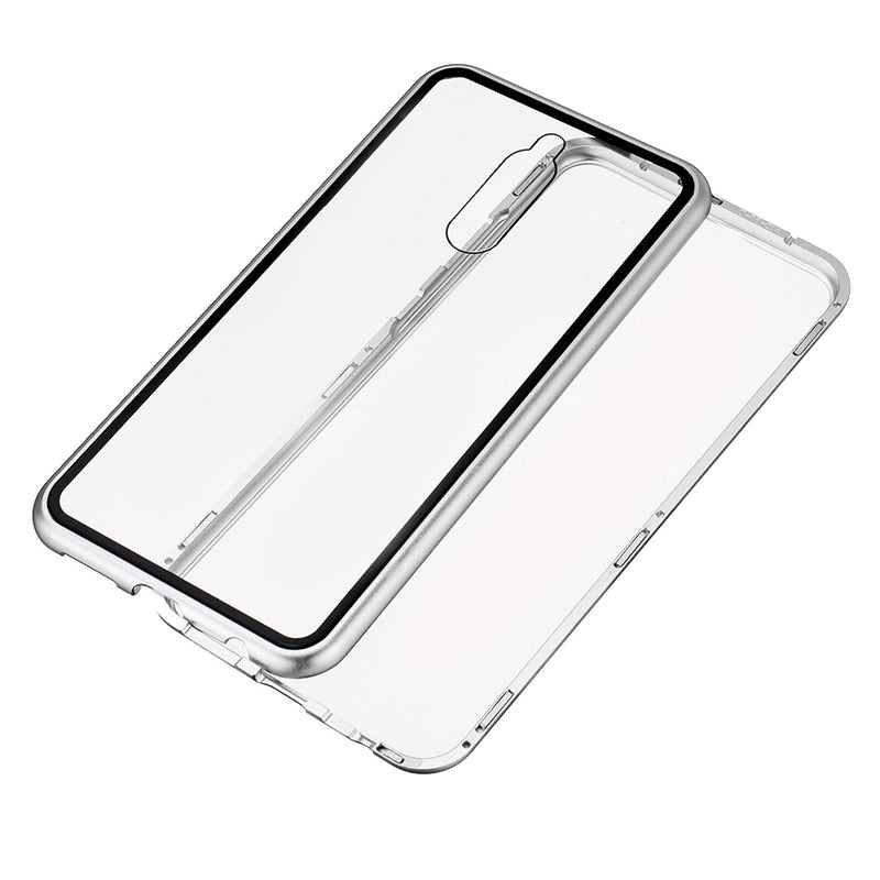 Bakeey Magnetic Adsorption Metal Tempered Glass Flip Protective Case for Xiaomi Redmi 8