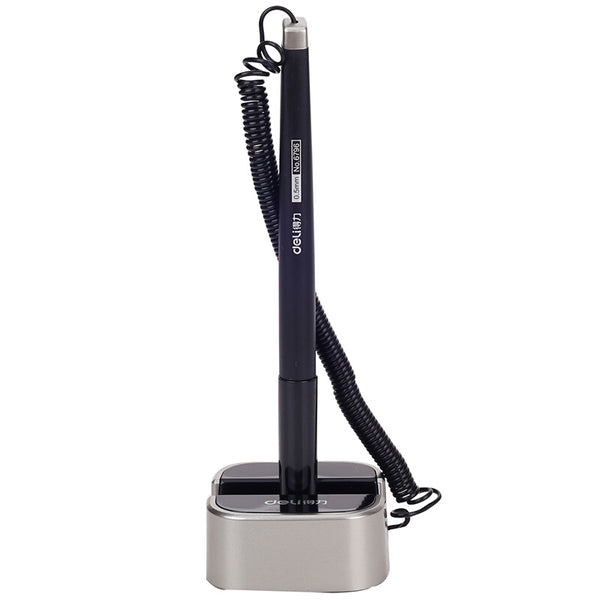 Deli 6796 1 Piece Gel Ink Table-Pen 0.5mm Business Black Desk Counter Table Gel Pens for Bank Plastic Pen for Writing