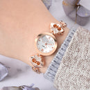 LVPAI P827 Crystal Love Heart Gift Women Wrist Watch Full Steel Casual Style Quartz Watches