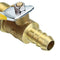 TMOK Brass Gas Ball Valves Lever Handle G Thread 1/2" Male x 12mm Hose Barb Coupler