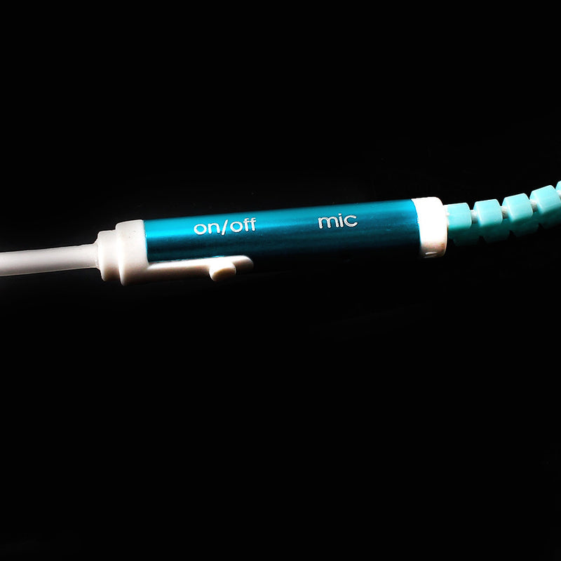 Glow In The Dark Zipper Metal Luminous Light Earphones Earbuds With Mic