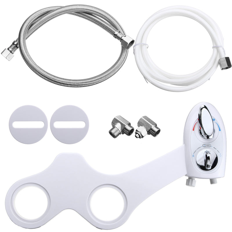 Hot/Cold Dual Nozzle Non-Electric Cleaning Toilet Bidet Seat Water Fresh Bidet Cleaning Device