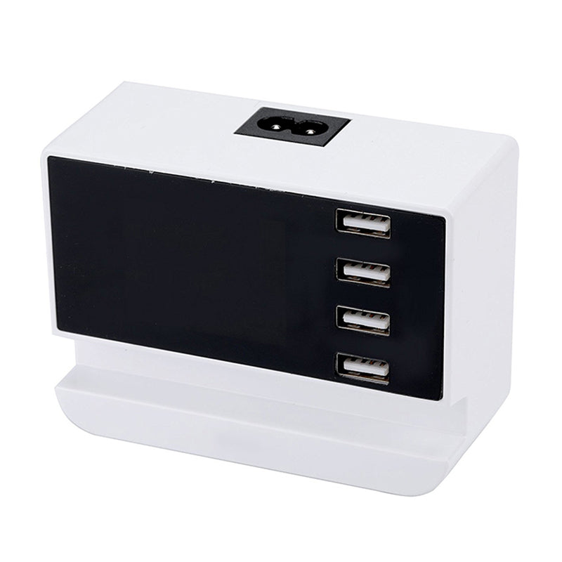 LCD Display 1.9 Inch  4 USB Smart Wall Charger USB Charger Power Adapter Desktop Charging Station Phone Charger Smart IC technology USB Ports Charger
