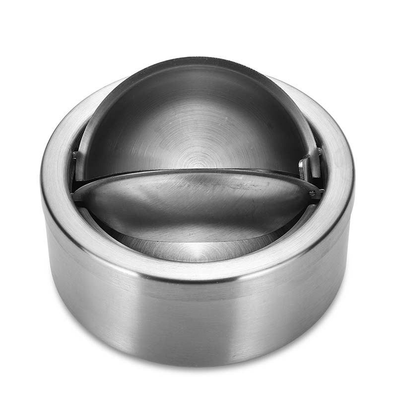 Stainless Steel Round Ashtray Lidded Smoking Portable Car Ashtray With Lid Cover Windproof