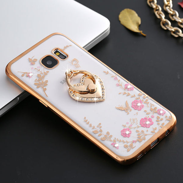 360 Degree Clasp Ring Holder TPU Soft Back Case Cover For Samsung Galaxy S7 G9300