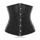 Women's Jacquard 12/24 Steel Bone Corset Bust Support Lift Chest Tighten Waist Flat Abdomen Shaper with Thong