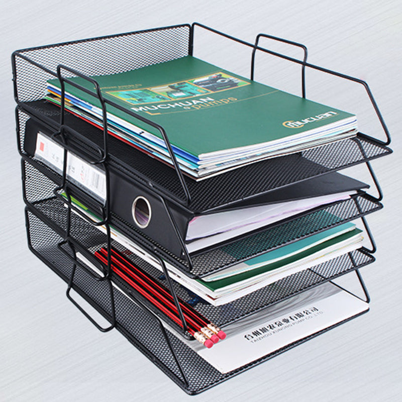 Single layer stackable file rack data rack office equipment Desktop Organizer