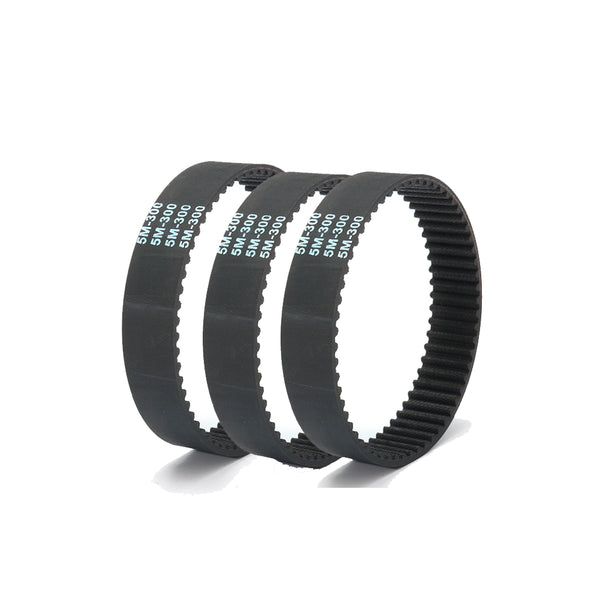3Pcs HTD5M-300 Timing Pulley Belt Rubber Drive Arc Teeth 20mm Width 1/5'' Pitch For 3D Printer
