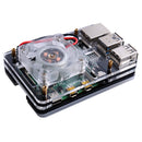 5-Layer Black/Transparent/RGB Colorful Acrylic Case Compatible ICE Tower Cooler for Raspberry Pi 4B with 4010 Cooling Fan