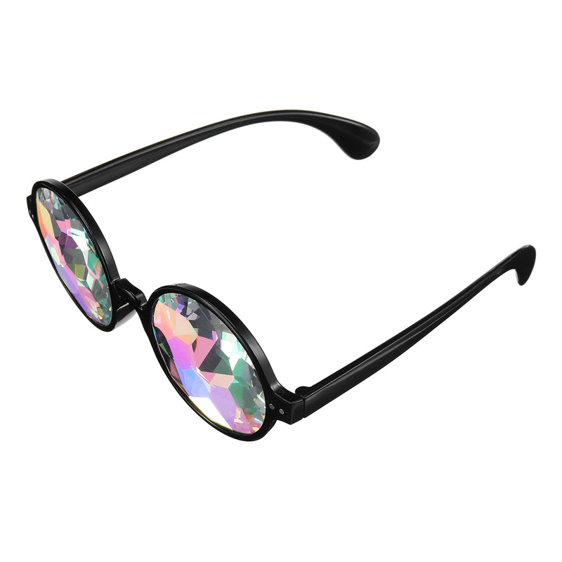 Unisex Party Kaleidoscope Glasses Glass Lens Costume Eyes Mirrored Retro Frame