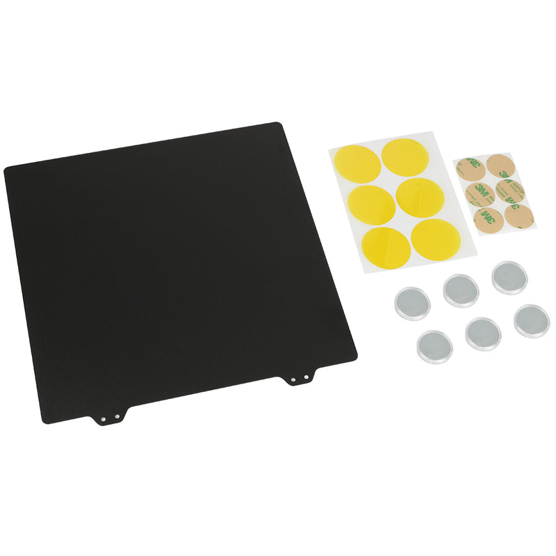 Black 220x220mm Double Texture PEI Powder Steel Plate with 6 Magnetic Block for 3D Printer
