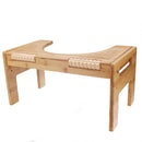 Adjustable Foot Pegs Massager Wooden Bamboo Non Slip Toilet Stool Bathroom Step Stool Bamboo for Relieves Bloating