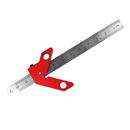 Drillpro YX-3 Woodworking Magnetic Center Scriber Finder 45 90 Degrees Angle Line Caliber Ruler Metric and Inch Wood Measuring Scribe Tool