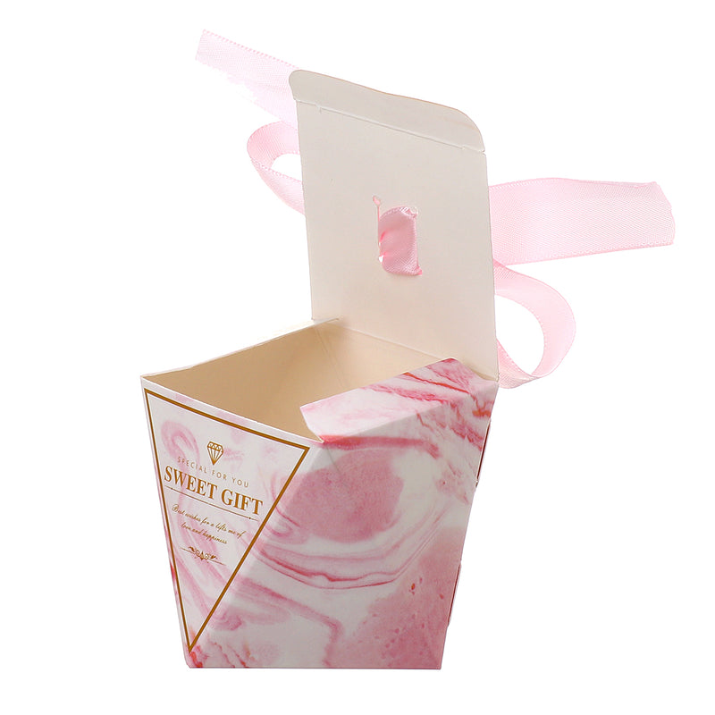20/50Pcs Creative Pink Candy Boxes Wedding Favors Gifts Box Party Supplies