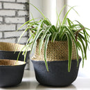 Flower Basket Storage Holder Flower Pot Laundry Organizer Bag Garden Decoration