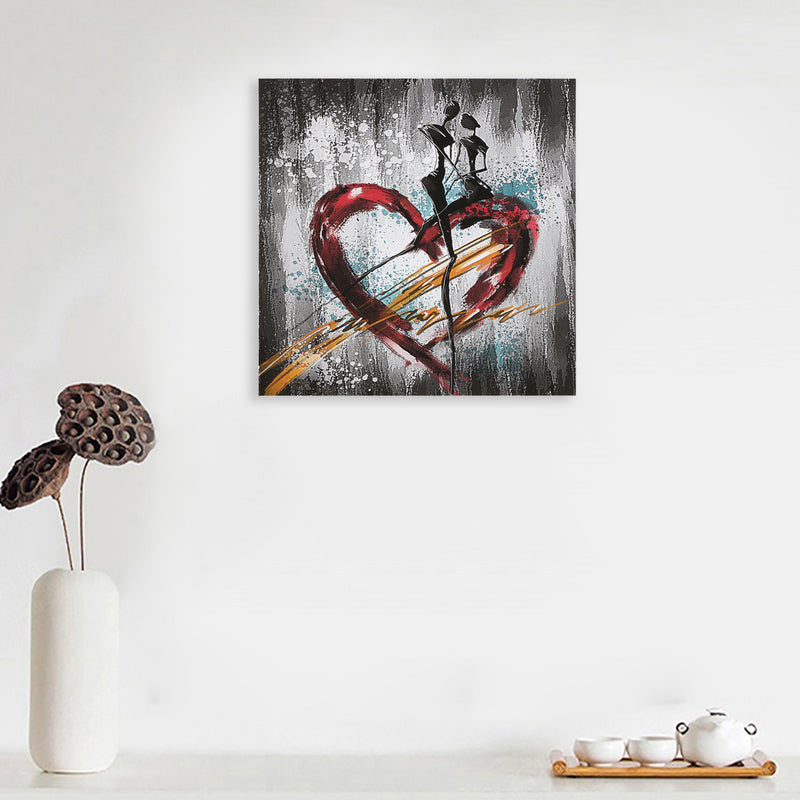 Abstract Love Heart Art Painting Picture Print Home Wall Sticker Decor Unframed