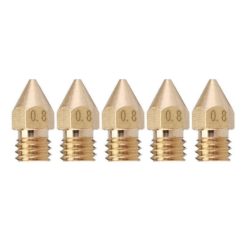 5PCS 1.75mm/0.8mm Copper Thread Extruder Nozzle For 3D Printer