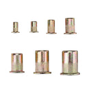 Suleve MXRN6 190Pcs M3/M4/M5/M6/M8/M10/12 Carbon Steel Zinc Plated Rivet Nut Threaded Countersunk Head Insert Nut Tool Kits