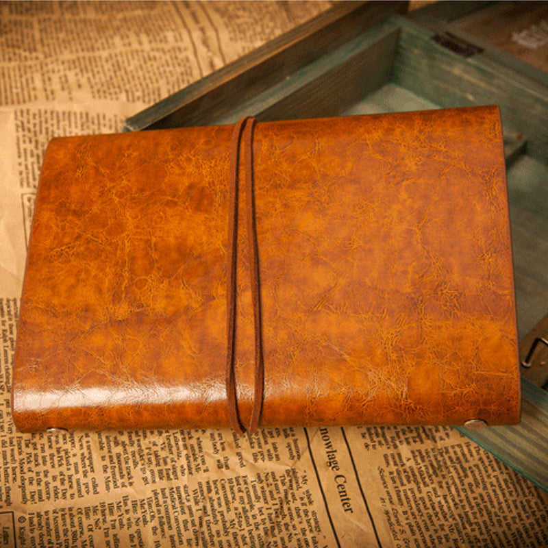 English style notebook PU leather notebook loose-leaf diary creative retro notebook gifts