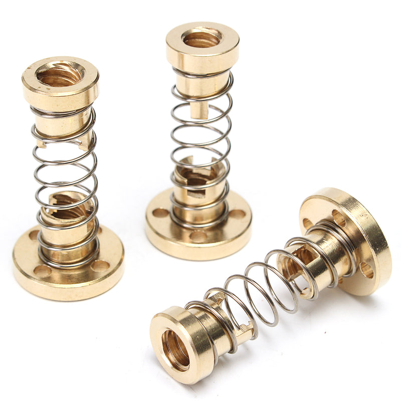 T8 Lead Screw Nut Adjustable 2mm/4mm/8mm Lead Nut Anti-Backlash Spring Loaded Nut