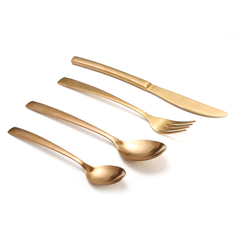 KCASA KC-FL90 Stainless Steel Rosy Gold Flatware Dinnerware Cutlery Fork Knife Spoon Tableware Set